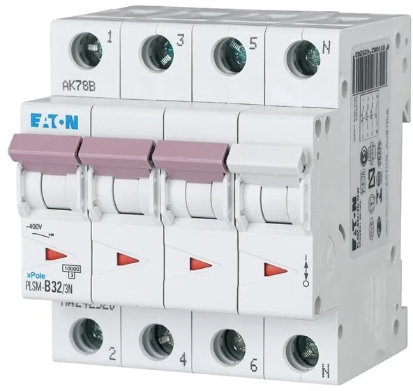 Eaton Leitungsschutzschalter 32A 3P+N C 4M 6KA