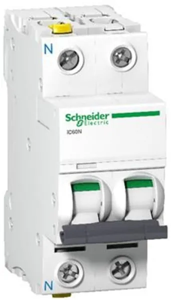 Schneider Electric Acti9 iC60N 1P-N 4A Doppelanschluss C-Charakteristik 6/10kA 230V Breite 36mm