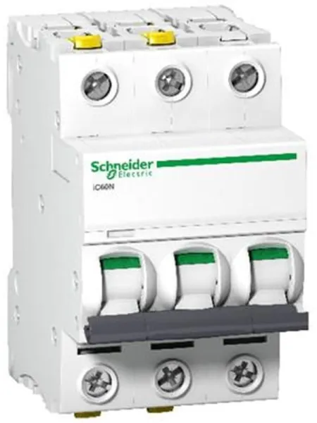 Schneider Electric Acti9 iC60N 3P 50A Doppelanschluss C-Charakteristik 6/10kA 230V Breite 54mm