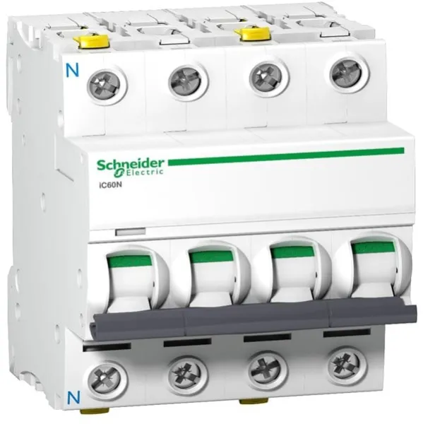 Schneider Electric Acti9 Leitungsschutzschalter iC60N, 3P+N 32A C, mit Doppelanschluss, 72 mm