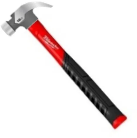 Milwaukee Klauenhammer Gebogen aus Glasfaser 450g