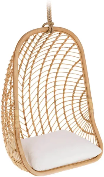 Ekaterina, Hängesessel für den Außenbereich, natur/weiß, H127x85x73 cm
