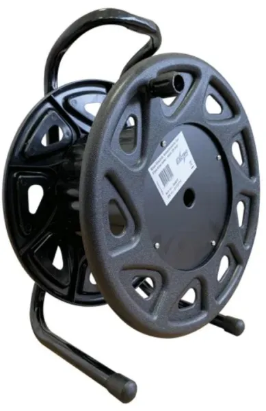 Blaue elektrische Kabeltrommel für Flex-Line mit Rädern max. 25 m
