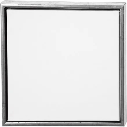 ArtistLine Leinwand mit Rahmen, antik silber, weiß, Tiefe 3 cm, Größe 44x44