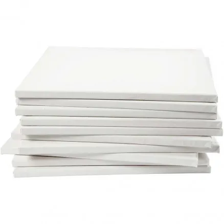Leinwand, weiß, Tiefe 1,6 cm, Format 40x40 cm, 280 g, 40 Stück/1 Packung.
