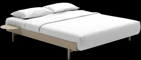 MOEBE Bettrahmen 90–180 cm in Sandfarbe