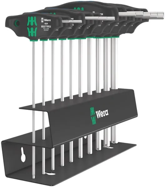 Wera 454/10 HF Set Imperial 2 T-Griff-Schraubendrehersatz Hex-Plus