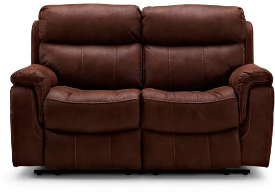 HAGA Arizona 2 Kinosofa mit elektrischer Reclinerfunktion - brauner Mikrofaserstoff