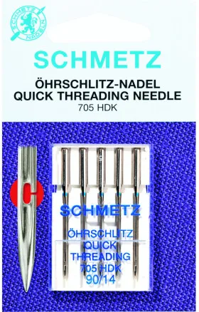 Schmetz Nähmaschinennadeln Handicap / Einfaches Einfädeln 705 HDK Größe 80 - 5 Stk