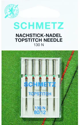 Schmetz Nähmaschinennadeln Topstitch 130N Größe 90 - 5 Stk.