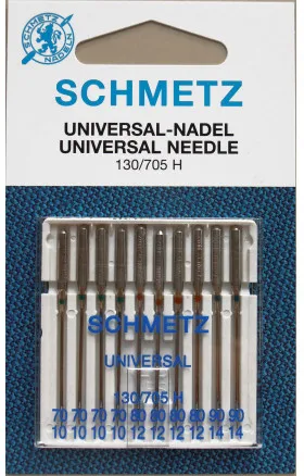 Schmetz Nähmaschinennadeln Universal 130/705H Größe 70-90 - 10 Stk.