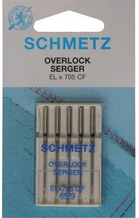 Schmetz Overlock Nähmaschinennadeln ELx705 CF Größe 80-90 - 5 Stk